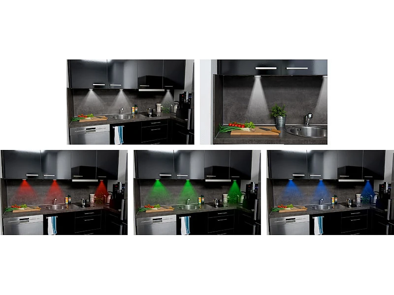 Lunartec Unterbauleuchten:7er-Set WLAN-Unterbau-LEDs, RGB+W, Für Amazon Alexa & Google Assistant 21 Lunartec Unterbauleuchten:7er-Set WLAN-Unterbau-LEDs, RGB+W, Für Amazon Alexa & Google Assistant – Bild 19