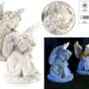 Lunartec Grabengel Solar:2 Schlafende Solar-LED-Schutzengel-Figuren, 17 Cm, Für Innen & Außen