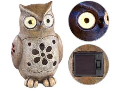 Alternative view of Lunartec Solar Figuren:Deko-Eule Mit Leuchtenden LED-Augen Und Solar-Panel, 16 Cm, IP44