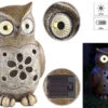 Lunartec Solar Figuren:Deko-Eule Mit Leuchtenden LED-Augen Und Solar-Panel, 16 Cm, IP44
