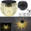 Lunartec Solar Tischleuchten:Solar-LED-Windlicht Liora, Mit Tollem Lichtmuster, Glas, IP44, Ø 8 Cm -Lunartec Shop nx3885 5