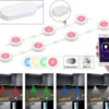 Lunartec Unterbauleuchten:7er-Set WLAN-Unterbau-LEDs, RGB+W, Für Amazon Alexa & Google Assistant