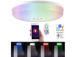 Luminea Home Control Deckenleuchte Alexa:LED-Deckenleuchte RGB + CCT, Mit WLAN, App Und Sprachsteuerung 17 Luminea Home Control Deckenleuchte Alexa:LED-Deckenleuchte RGB + CCT, Mit WLAN, App Und Sprachsteuerung -Lunartec Shop nx4512 17