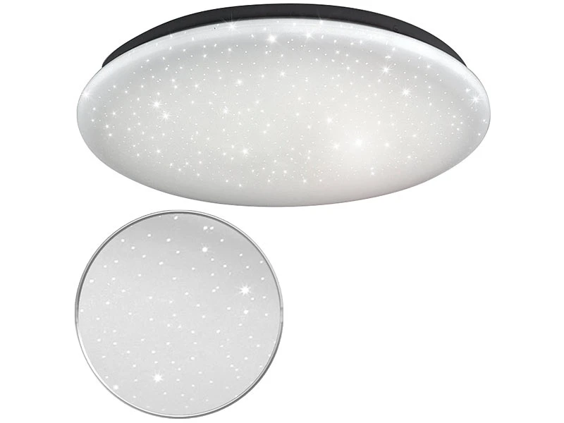 Luminea LED Deckenleuchten:2er-Set LED-Decken-Kinderzimmerleuchten, Sternenhimmel-Effekt, 840 Lm 9 Luminea LED Deckenleuchten:2er-Set LED-Decken-Kinderzimmerleuchten, Sternenhimmel-Effekt, 840 Lm – Bild 7