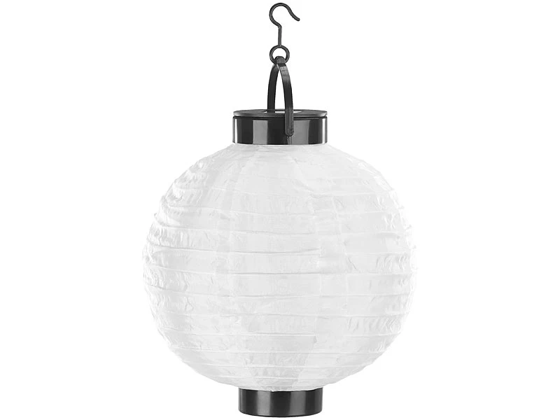 Lunartec Solarleuchten Garten:2er-Set Solar-LED-Lampion, Dämmerungs-Sensor, IP44, Warmweiß, 20 Cm Ø 6 Lunartec Solarleuchten Garten:2er-Set Solar-LED-Lampion, Dämmerungs-Sensor, IP44, Warmweiß, 20 Cm Ø – Bild 4