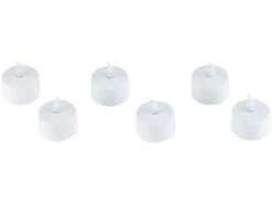 Lunartec LED Teelichter Aufladbar:3er-Set, Je 6 LED-Akku-Teelichter, Flackernde Flamme, Teelichthalter -Lunartec Shop nx5633 0