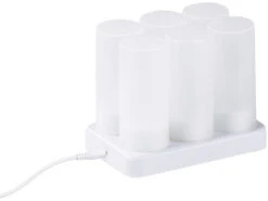 Lunartec LED Teelichter Aufladbar:3er-Set, Je 6 LED-Akku-Teelichter, Flackernde Flamme, Teelichthalter -Lunartec Shop nx5633 5