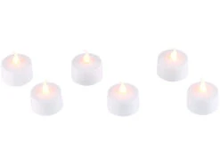 Lunartec LED Teelichter Aufladbar:3er-Set, Je 6 LED-Akku-Teelichter, Flackernde Flamme, Teelichthalter -Lunartec Shop nx5633 8