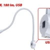 Lunartec Bett Mit USB Anschluss:LED-Bett- & Leseleuchte Mit Schwanenhals & USB-Ladebuchse, 3 W, 180 Lm -Lunartec Shop nx5638 3