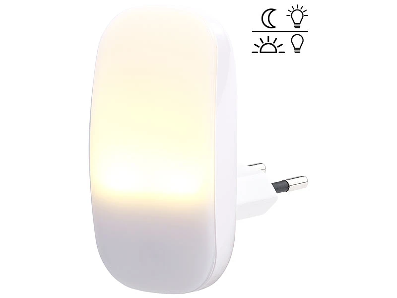 Lunartec Nachtlampe:Kompaktes LED-Steckdosen-Nachtlicht, Dämmerungssensor, 1 Lm, 0,25 Watt 4 Lunartec Nachtlampe:Kompaktes LED-Steckdosen-Nachtlicht, Dämmerungssensor, 1 Lm, 0,25 Watt – Bild 2