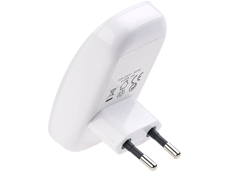 Lunartec Nachtlampe:Kompaktes LED-Steckdosen-Nachtlicht, Dämmerungssensor, 1 Lm, 0,25 Watt 9 Lunartec Nachtlampe:Kompaktes LED-Steckdosen-Nachtlicht, Dämmerungssensor, 1 Lm, 0,25 Watt – Bild 7