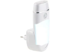 Lunartec Steckdosenlampe:4in1-Multifunktions-Leuchte & Nachtlicht Mit Akku & Induktions-Ladung -Lunartec Shop nx5880 1