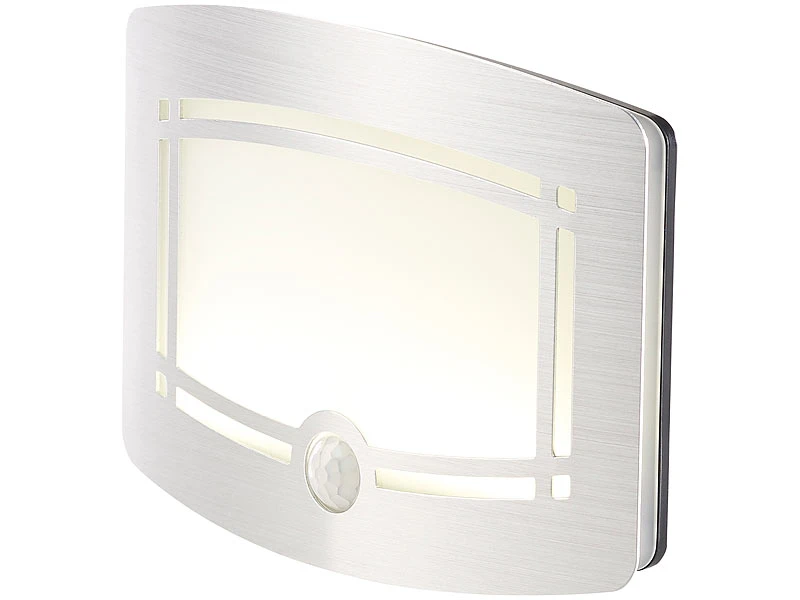 Lunartec Wandleuchte Mit Batterie:2-stufige Akku-LED-Wandleuchte, Bewegungs- & Lichtsensor, 40 Lm 4 Lunartec Wandleuchte Mit Batterie:2-stufige Akku-LED-Wandleuchte, Bewegungs- & Lichtsensor, 40 Lm – Bild 2