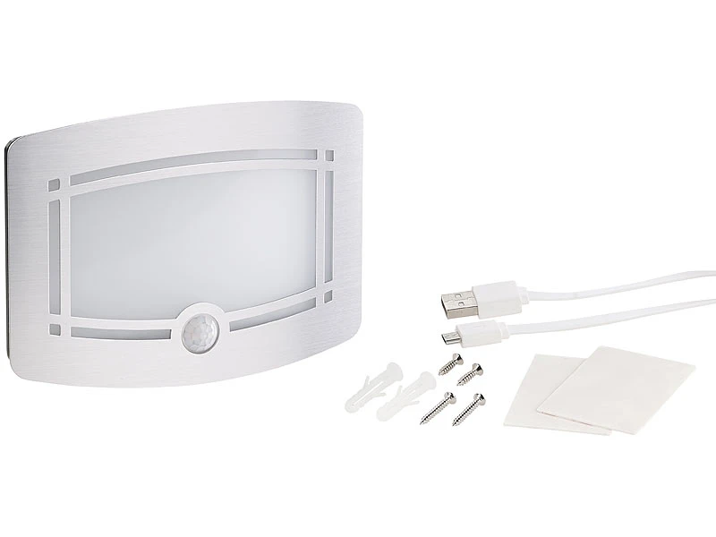 Lunartec Wandleuchte Mit Batterie:2-stufige Akku-LED-Wandleuchte, Bewegungs- & Lichtsensor, 40 Lm 8 Lunartec Wandleuchte Mit Batterie:2-stufige Akku-LED-Wandleuchte, Bewegungs- & Lichtsensor, 40 Lm – Bild 6