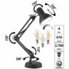 Luminea Bürolampe:Retro-Schreibtischlampe Mit LED-Filament-Lampe, 470 Lm, 4 W, Warmweiß -Lunartec Shop nx6216 7