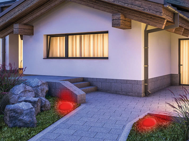 Lunartec Leuchtende Steine Solar:Solar-LED-Dekostein Mit Fernbedienung, RGB+W, IP44, 32 Cm 7 Lunartec Leuchtende Steine Solar:Solar-LED-Dekostein Mit Fernbedienung, RGB+W, IP44, 32 Cm – Bild 5