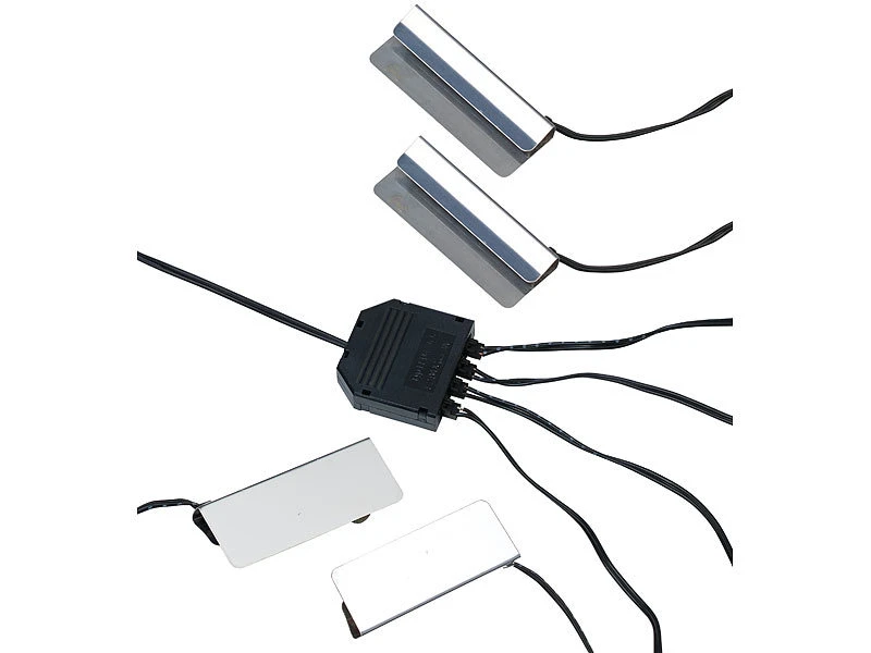Lunartec Glasbeleuchtung:LED-Glasbodenbeleuchtung: 4 Klammern Mit 12 Warmweißen LEDs 3 Lunartec Glasbeleuchtung:LED-Glasbodenbeleuchtung: 4 Klammern Mit 12 Warmweißen LEDs