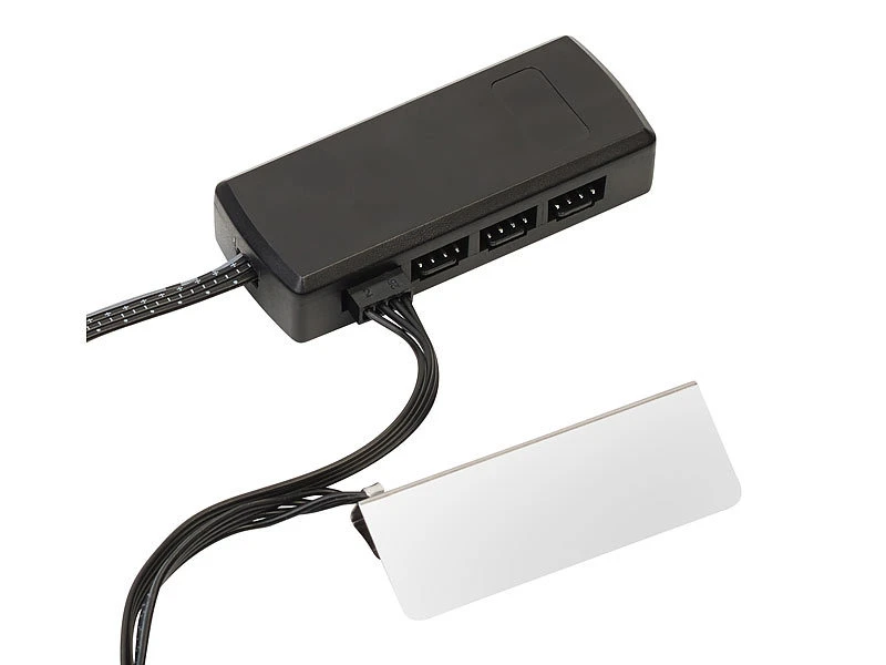 Lunartec LED Leiste:2er-Set LED-Glasbodenbeleuchtungen: 12 Klammern Mit 36 RGB-LEDs 15 Lunartec LED Leiste:2er-Set LED-Glasbodenbeleuchtungen: 12 Klammern Mit 36 RGB-LEDs – Bild 13