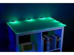 Lunartec LED Leiste:2er-Set LED-Glasbodenbeleuchtungen: 12 Klammern Mit 36 RGB-LEDs 26 Lunartec LED Leiste:2er-Set LED-Glasbodenbeleuchtungen: 12 Klammern Mit 36 RGB-LEDs -Lunartec Shop nx6775 7 1