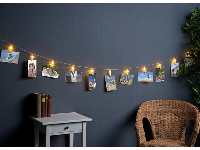 Lunartec Lichterkette Bilder:LED-Foto-Clips-Lichterkette Mit 40 Klammern, Batteriebetrieben, 10 M 7 Lunartec Lichterkette Bilder:LED-Foto-Clips-Lichterkette Mit 40 Klammern, Batteriebetrieben, 10 M – Bild 5