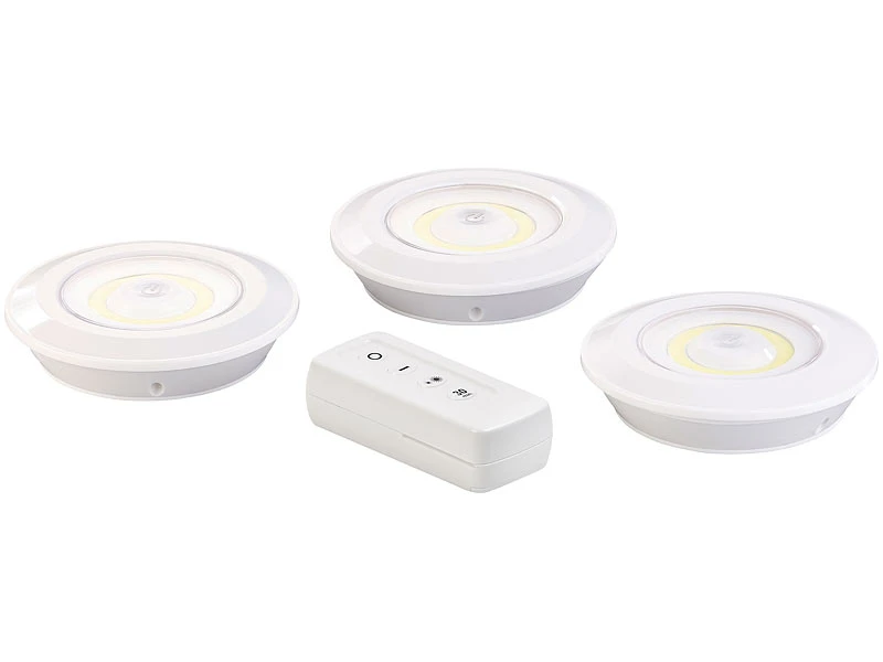 Lunartec Batterieleuchte:3er-Set Superhelle COB-LED-Unterbauleuchten, Timer, 120lm, Erweiterbar 7 Lunartec Batterieleuchte:3er-Set Superhelle COB-LED-Unterbauleuchten, Timer, 120lm, Erweiterbar – Bild 5