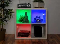 Lunartec LED Spot:3er-Set RGB+W-LED-Unterbauleuchten, Fernbedienung, Timer, Erweiterbar -Lunartec Shop nx6896 22