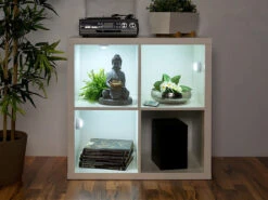 Lunartec LED Spot:3er-Set RGB+W-LED-Unterbauleuchten, Fernbedienung, Timer, Erweiterbar -Lunartec Shop nx6896 23