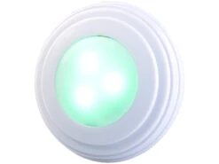 Lunartec LED Spot:3er-Set RGB+W-LED-Unterbauleuchten, Fernbedienung, Timer, Erweiterbar -Lunartec Shop nx6896 8