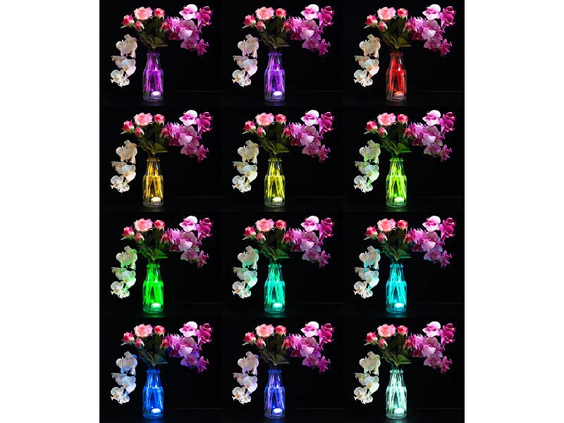 Lunartec Unterwasser LED:4er-Set RGB-LED-Unterwasserleuchten Mit Fernbedienung, IP68 8 Lunartec Unterwasser LED:4er-Set RGB-LED-Unterwasserleuchten Mit Fernbedienung, IP68 – Bild 6