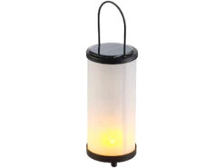 Lunartec Fackel Lampe:2er-Set Solar-LED-Laternen Glas/Metall Mit Fackel-Effekt, 96 LEDs -Lunartec Shop nx6984 1