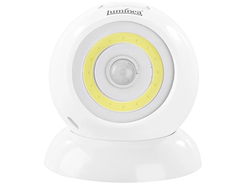 Lunartec LED Akku Lampe:2er-Set Ultrahelle COB-LED-Akku-Leuchten Mit PIR Sensor, 200 Lm, Weiß 8 Lunartec LED Akku Lampe:2er-Set Ultrahelle COB-LED-Akku-Leuchten Mit PIR Sensor, 200 Lm, Weiß – Bild 6