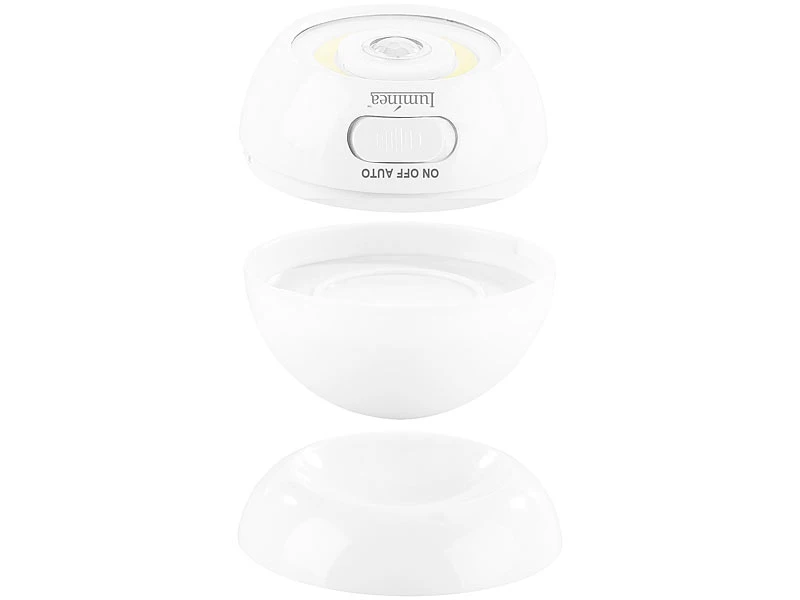Lunartec LED Akku Lampe:2er-Set Ultrahelle COB-LED-Akku-Leuchten Mit PIR Sensor, 200 Lm, Weiß 11 Lunartec LED Akku Lampe:2er-Set Ultrahelle COB-LED-Akku-Leuchten Mit PIR Sensor, 200 Lm, Weiß – Bild 9