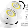 Lunartec LED Akku Lampe:2er-Set Ultrahelle COB-LED-Akku-Leuchten Mit PIR Sensor, 200 Lm, Weiß -Lunartec Shop nx7691 1
