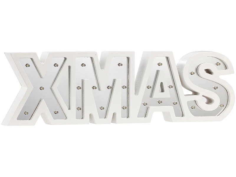 Lunartec LED-Deko Modern:LED-Schriftzug "XMAS" Aus Holz & Spiegeln Mit Timer, 3er-Set 10 Lunartec LED-Deko Modern:LED-Schriftzug "XMAS" Aus Holz & Spiegeln Mit Timer, 3er-Set – Bild 8