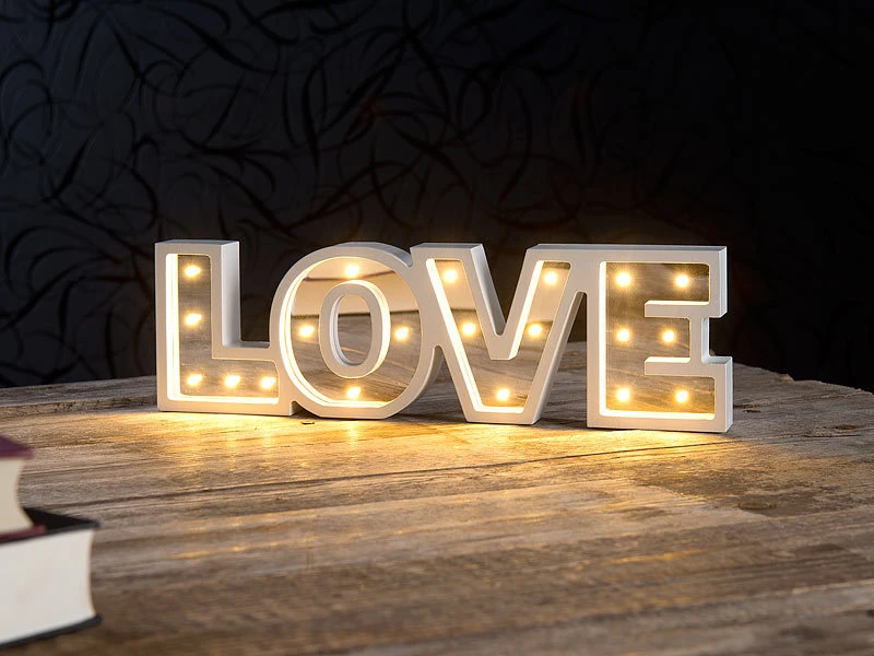 Lunartec LED Schrift Beleuchtung:LED-Schriftzug "LOVE" Aus Holz & Spiegeln Mit Timer & Batteriebetrieb 12 Lunartec LED Schrift Beleuchtung:LED-Schriftzug "LOVE" Aus Holz & Spiegeln Mit Timer & Batteriebetrieb – Bild 10