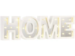 Alternative view of Lunartec LED Deko:LED-Schriftzug "HOME" Aus Holz & Spiegeln Mit Timer & Batteriebetrieb