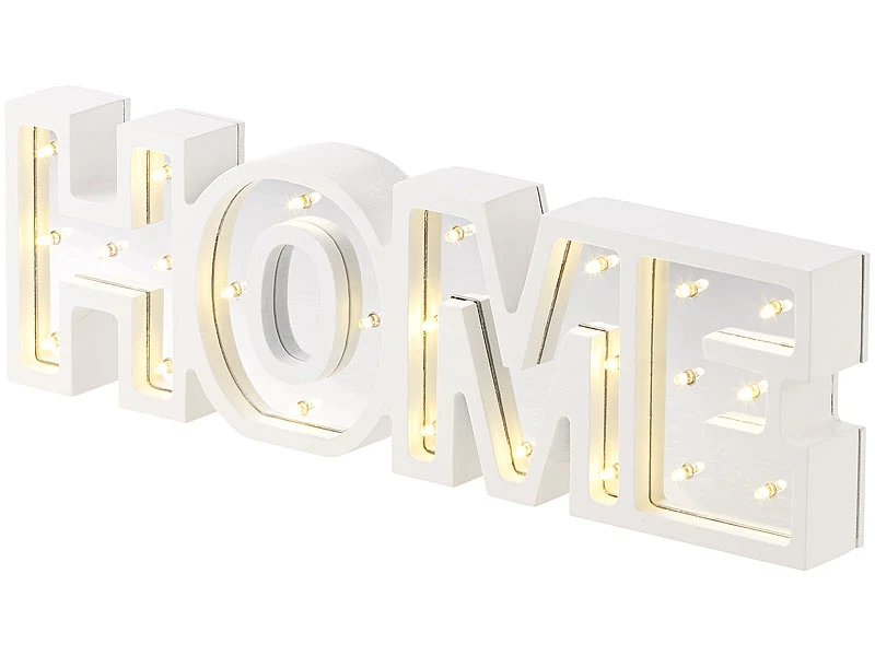 Lunartec LED Deko:LED-Schriftzug "HOME" Aus Holz & Spiegeln Mit Timer & Batteriebetrieb 7 Lunartec LED Deko:LED-Schriftzug "HOME" Aus Holz & Spiegeln Mit Timer & Batteriebetrieb – Bild 5
