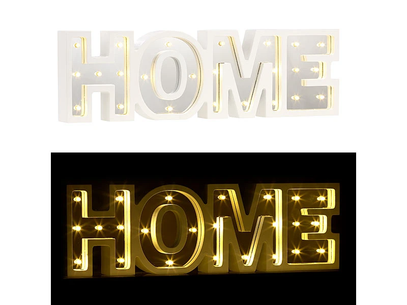 Lunartec LED Deko:LED-Schriftzug "HOME" Aus Holz & Spiegeln Mit Timer & Batteriebetrieb 3 Lunartec LED Deko:LED-Schriftzug "HOME" Aus Holz & Spiegeln Mit Timer & Batteriebetrieb