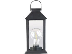 Lunartec LED Tischlampen:2er-Set Solar-Laterne Mit LED-Glühbirne, Dämmerungs-Sensor, Akku, 5 Lm -Lunartec Shop nx8340 3 1