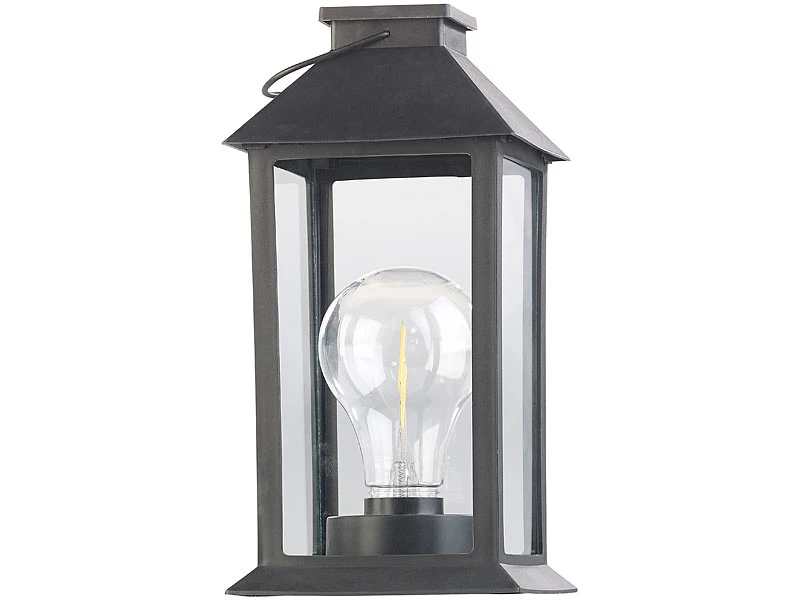 Lunartec Solar Laterne Outdoor:Solar-Laterne Mit LED-Glühbirne, Dämmerungs-Sensor & Akku, 5 Lm, IP44 5 Lunartec Solar Laterne Outdoor:Solar-Laterne Mit LED-Glühbirne, Dämmerungs-Sensor & Akku, 5 Lm, IP44 – Bild 3