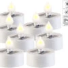 Lunartec Solar Teelichter Außen:8er-Set Solar-LED-Teelichter Mit Dämmerungs-Sensor, IP44, Weiß -Lunartec Shop nx8358 1