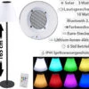 Lunartec Solar-LED-Stehlampe:Solar-LED-Stehleuchte, Lautsprecher, Bluetooth, Versandrückläufer