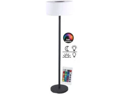 Alternative view of Lunartec Solar Stehlampe Outdoor:Solar-LED-Stehleuchte, Lichtsensor, 16 Farben, 50 Lm, 2,4 W, IP44