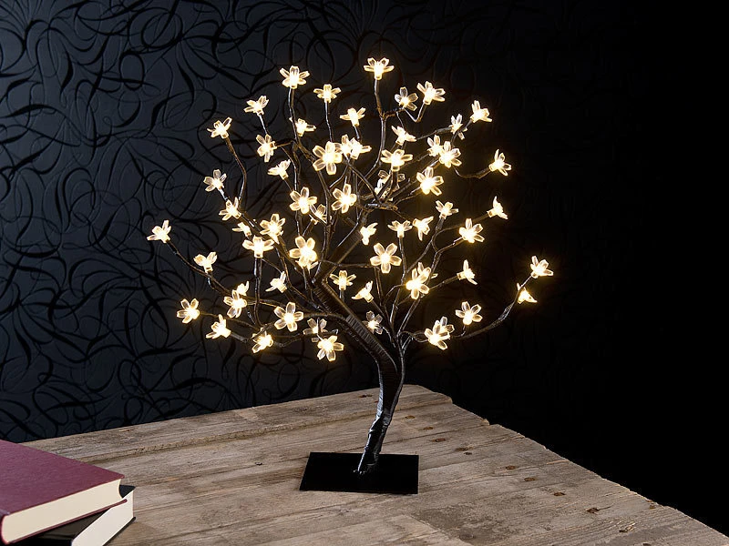 Lunartec LED Bäumchen:LED-Baum Mit 64 Beleuchteten Blüten, 45 Cm, IP44, Für Innen & Außen 10 Lunartec LED Bäumchen:LED-Baum Mit 64 Beleuchteten Blüten, 45 Cm, IP44, Für Innen & Außen – Bild 8