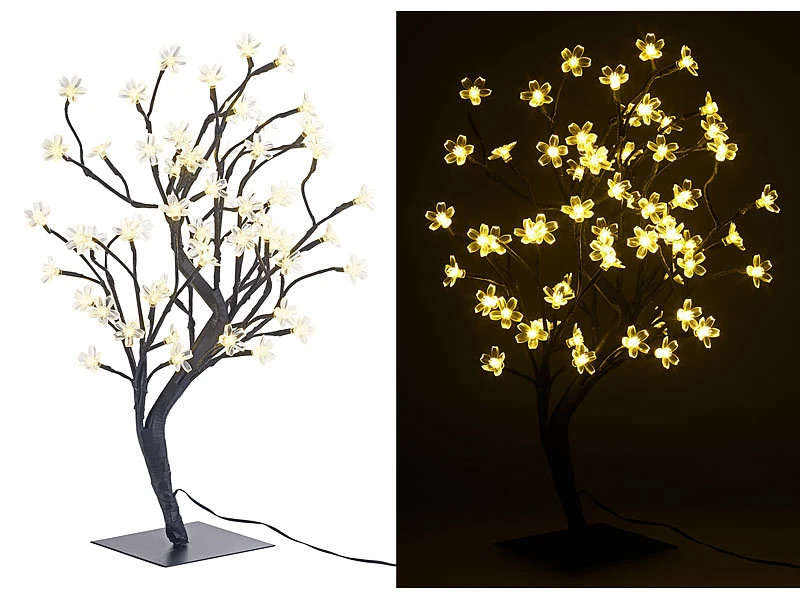 Lunartec LED Bäumchen:LED-Baum Mit 64 Beleuchteten Blüten, 45 Cm, IP44, Für Innen & Außen 3 Lunartec LED Bäumchen:LED-Baum Mit 64 Beleuchteten Blüten, 45 Cm, IP44, Für Innen & Außen