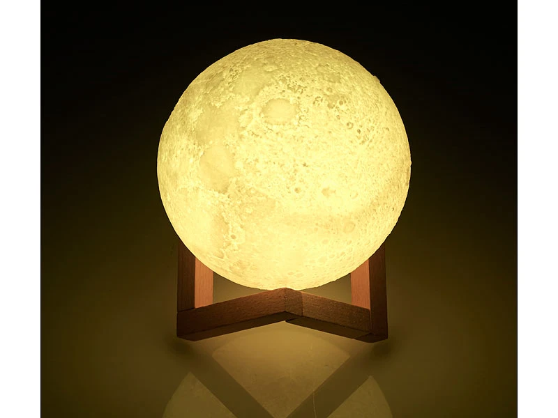 Lunartec Mondlampe:Deko-Mond-Leuchte Mit LED, Touchbedienung, Akku, 3 Farben, Ø 15 Cm 9 Lunartec Mondlampe:Deko-Mond-Leuchte Mit LED, Touchbedienung, Akku, 3 Farben, Ø 15 Cm – Bild 7