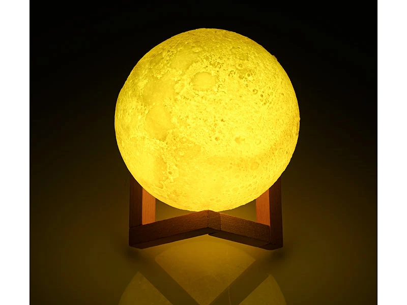 Lunartec Mondlampe:Deko-Mond-Leuchte Mit LED, Touchbedienung, Akku, 3 Farben, Ø 15 Cm 10 Lunartec Mondlampe:Deko-Mond-Leuchte Mit LED, Touchbedienung, Akku, 3 Farben, Ø 15 Cm – Bild 8