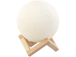 Lunartec Mondleuchte:Deko-Mond-Leuchte Mit LED, Touch-/Fernbedienung, Akku, 16 Farben,Ø15cm -Lunartec Shop nx8965 0