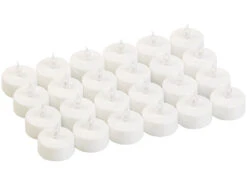Lunartec Kerzen LED:24er-Set LED-Teelichter Mit Flackerndem Licht, Batteriebetrieb -Lunartec Shop nx8967 3