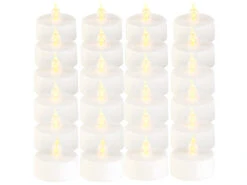 Lunartec Kerzen LED:24er-Set LED-Teelichter Mit Flackerndem Licht, Batteriebetrieb